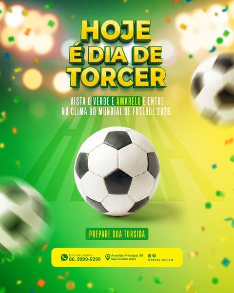 Social Media Hoje é Dia de Torcer PSD Editável