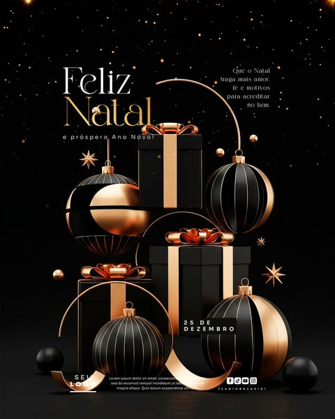 FELIZ NATAL 25 DE DEZEMBRO SOCIAL MEDIA PSD EDITÁVEL 3