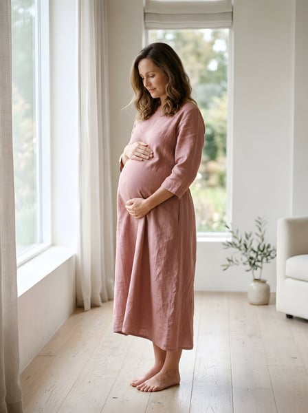 MULHER GRÁVIDA SEGURANDO O BARRIGA 5