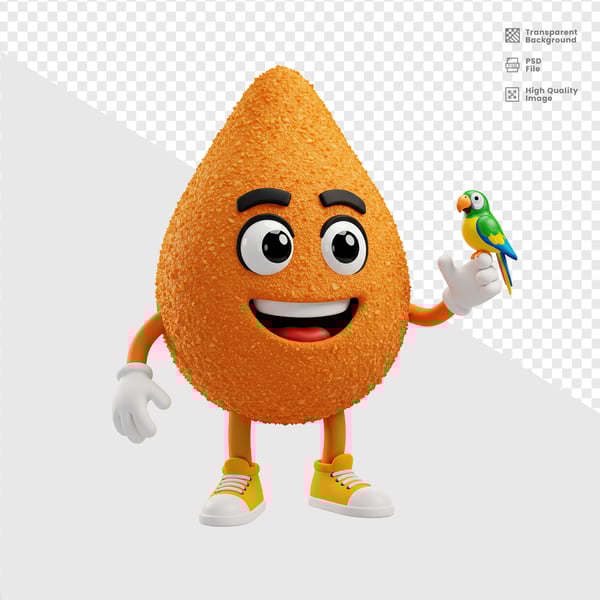 MASCOTE 3D COXINHA 16