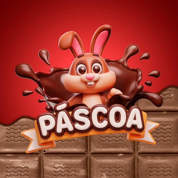 RAW ELEMENTO 3D OARA COMPOSIÇÃO DE ARTES DE PÁSCOA MODELO 07