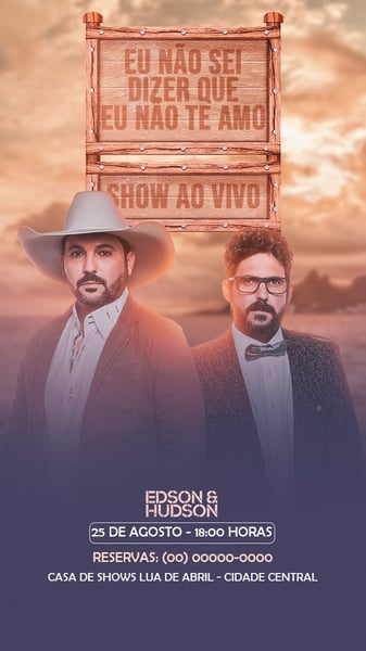 FLYER EVENTO SHOW AO VIVO STORIES