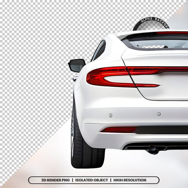 3D RENDER FUNDO DE UM CARRO ELEMENTO ÍCONE PSD PNG