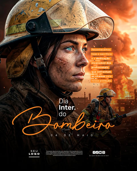 DIA INTERNACIONAL DO BOMBEIRO 04 DE MAIO SOCIAL MEDIA PSD EDITÁVEL 3