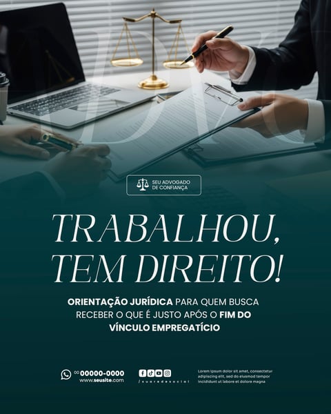 ADVOGADO TRABALHISTA SOCIAL MEDIA PSD EDITÁVEL 2