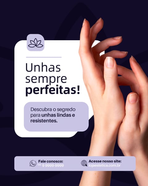 DERMATOLOGISTA UNHAS FEED SOCIAL MEDIA PSD EDITÁVEL