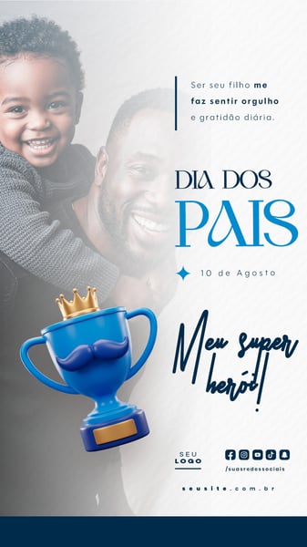 DIA DOS PAIS AGOSTO SOCIAL MEDIA POST EDITÁVEL STORY 25