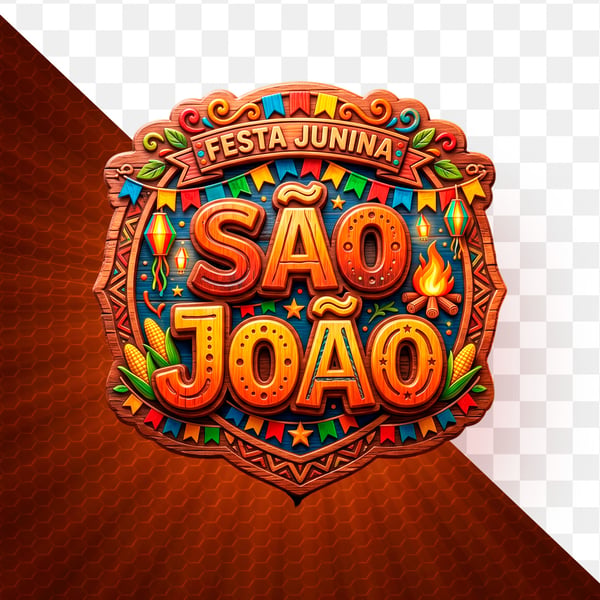 SELO 3D PARA FLYERS DE SÃO JOÃO MODELO 32