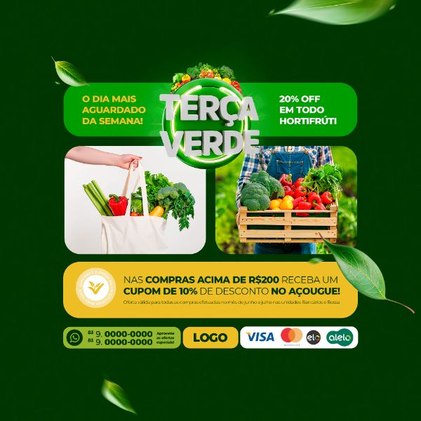 TERÇA VERDE VAREJO HORTIFRUTI SOCIAL MEDIA