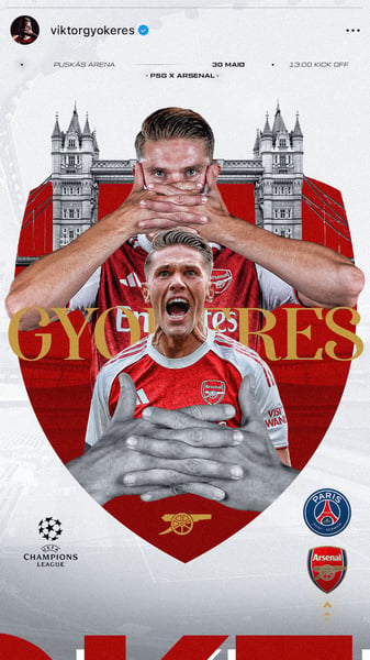 FLYER MATCHDAY GYOKERES ARSENAL