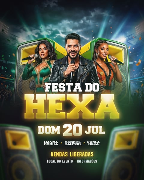 FLYER FESTA DO HEXA FEED PSD EDITÁVEL