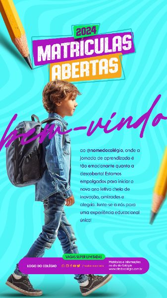 STORY - CAMPANHA - VOLTA ÀS AULAS 2024 - BEM-VINDO