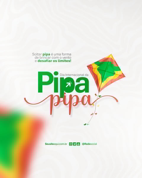 DIA INTERNACIONAL DA PIPA 14 DE JANEIRO DIA DA PIPA SOCIAL MEDIA PSD EDITÁVEL