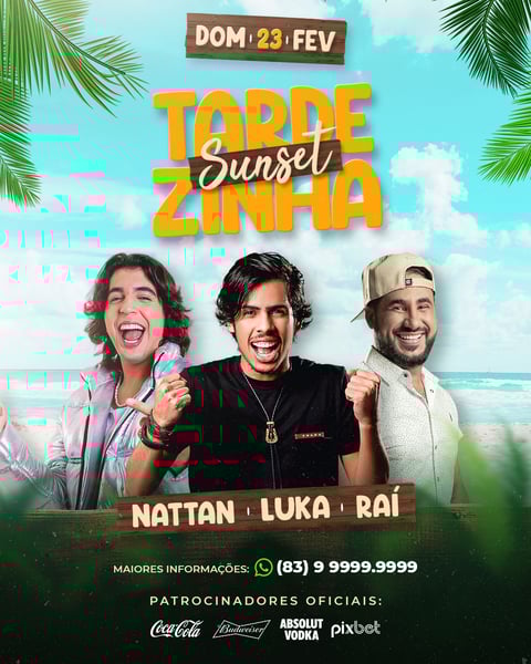 FLYER PSD TARDEZINHA SUNSET FEED