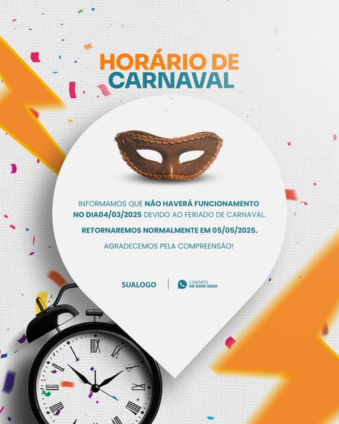LYP NOSSO HORARIO DE FUNCIONAMENTO NO CARNAVAL