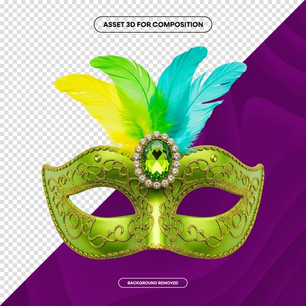 MÁSCARA DE CARNAVAL FESTA BRASIL PNG COMPOSIÇÃO 90 EDITADO