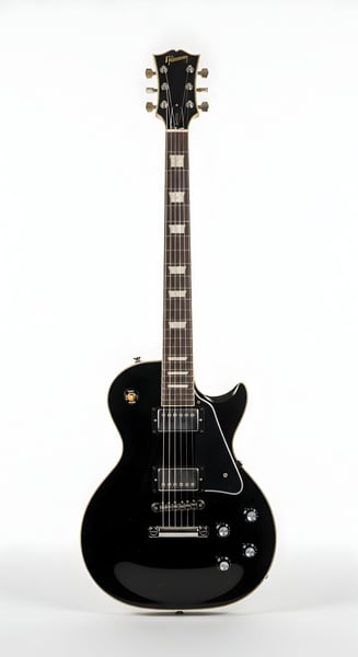 GUITARRA PRETA LES PAUL MUITO REALISTA 01