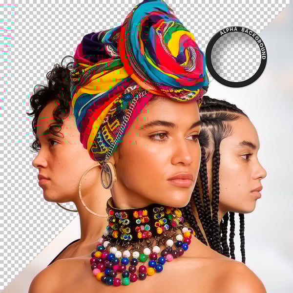 MULHER NEGRA AFRO ELEMENTO PSD PNG 82