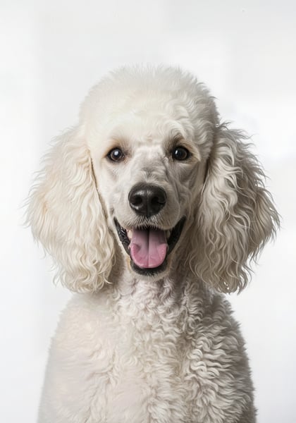 Cachorro retrato fundo branco