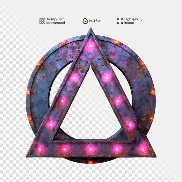 ELEMENTO 3D FUTURISTA | COM LUZES NEON | IMAGEM SEM FUNDO