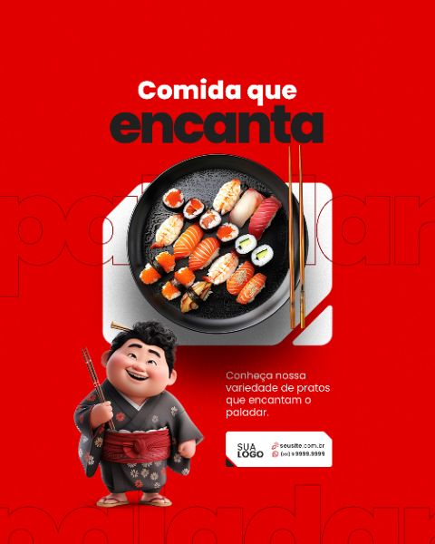 SOCIAL MEDIA - SUSHI - COMIDA QUE ENCANTA