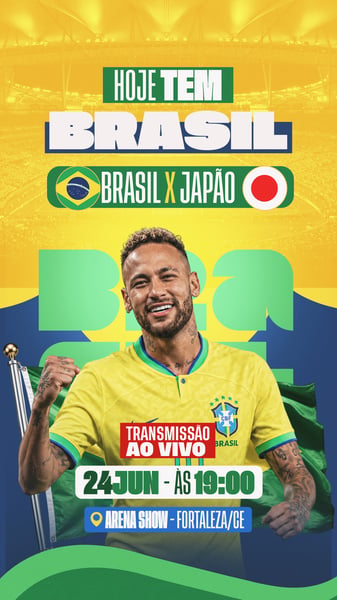60 FLYER EVENTO TRANSMISSÃO AO VIVO COPA DO MUNDO BRASIL