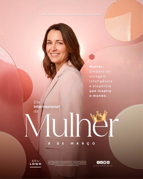 DIA INTERNACIONAL DA MULHER 08 DE MARÇO SOCIAL MEDIA PSD EDITÁVEL 4