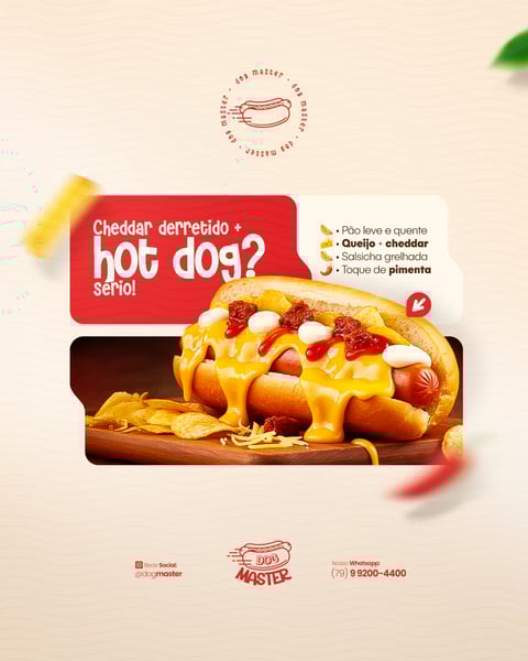 HOT DOG CARDÁPIO LANCHE CACHORRO QUENTE PROMOÇÃO HAMBURGUERIA LANCHONETE PSD EDITÁVEL