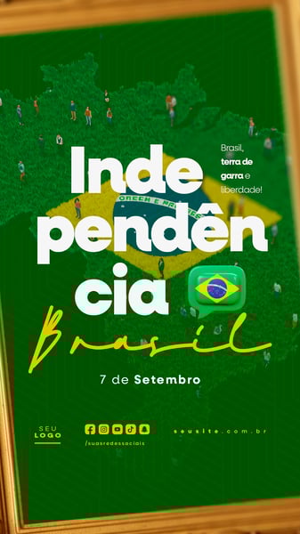 INDEPENDÊNCIA DO BRASIL 7 DE SETEMBRO STORY SOCIAL MEDIA EDITÁVEL