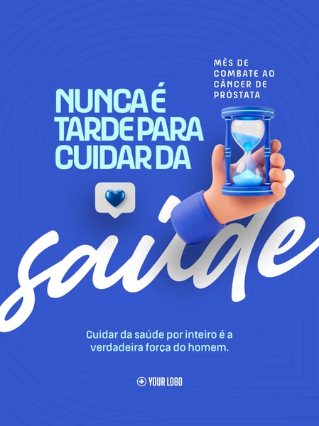 COMBATE AO CÂNCER DE PRÓSTATA SOCIAL MEDIA FLYER PSD EDITÁVEL