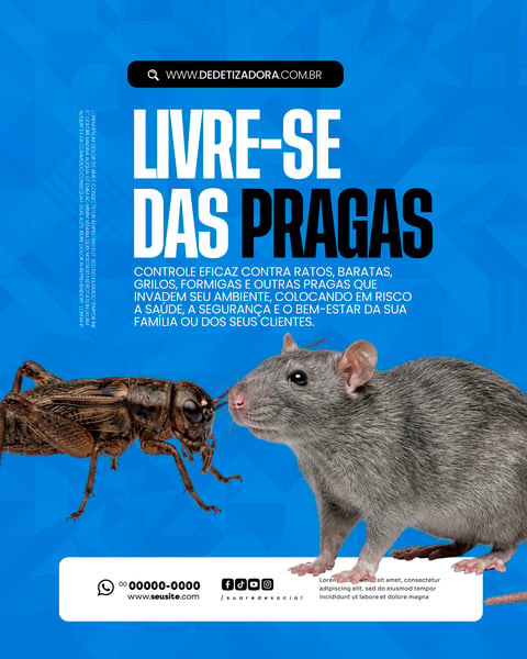 SERVIÇOS ESPECIALIZADOS DEDETIZAÇÃO SOCIAL MEDIA PSD EDITÁVEL 6