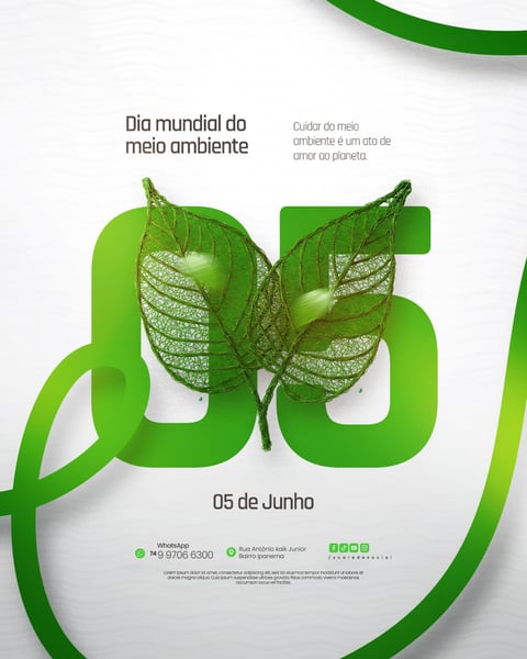 05 DE JUNHO - DIA MUNDIAL DO MEIO AMBIENTE SOCIAL MEDIA PSD EDITÁVEL