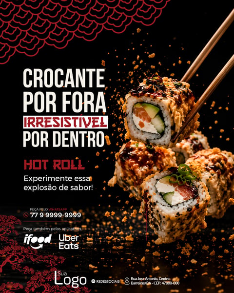 SUSHI COMIDA JAPONESA SOCIAL MEDIA PSD EDITÁVEL 3