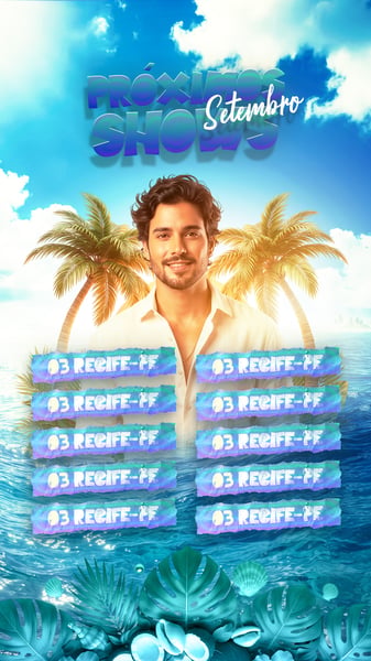 FLYER PRÓXIMOS SHOWS SETEMBRO STORY PSD EDITÁVEL