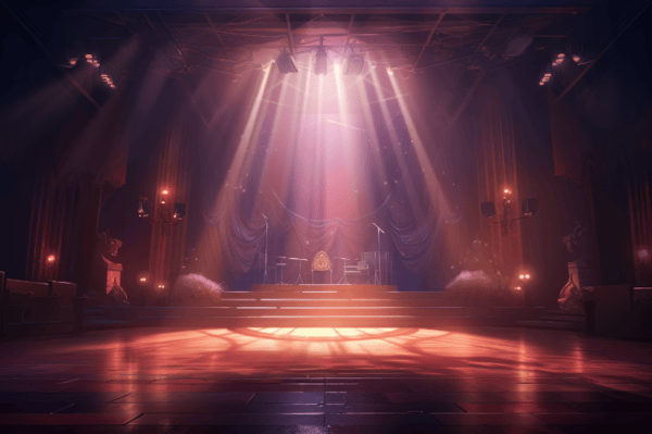 BACKGROUND COM LUZES E LED PALCO SHOW EVENTO PARA COMPOSIÇÃO SOCIAL MEDIA PLANO DE FUNDO