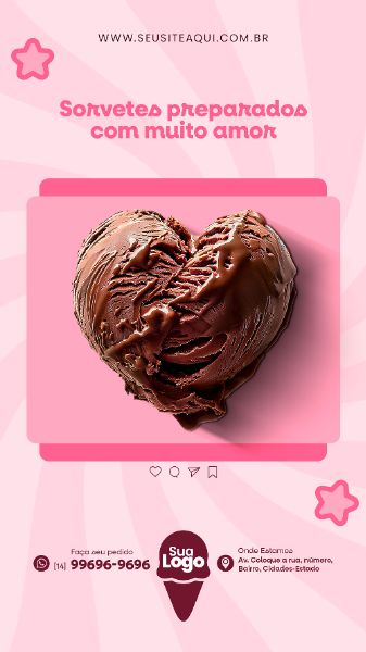 STORY - SORVETERIA - SORVETE | SOCIAL MEDIA | PSD EDITÁVEL