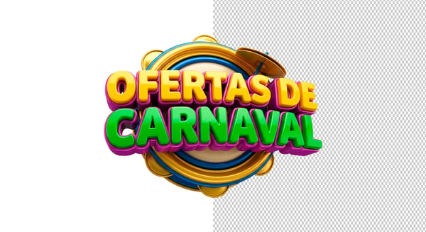 SELO 3D OFERTAS DE CARNAVAL EM PNG