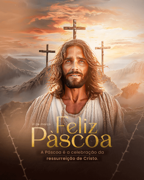 PÁSCOA JESUS CRISTO ESTÁ VIVO SOCIAL MEDIA