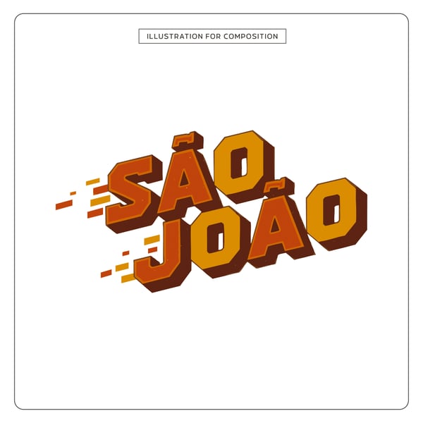 LETTERING SÃO JOÃO PARA COMPOSIÇÃO