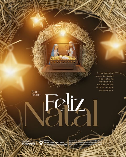 Feliz Natal 25 de Dezembro Social Media PSD Editável