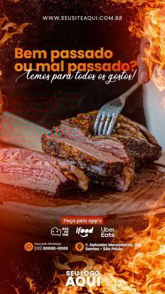 STORY - AÇOUGUE | CARNE | CHURRASCO | SOCIAL MEDIA | PSD EDITÁVEL