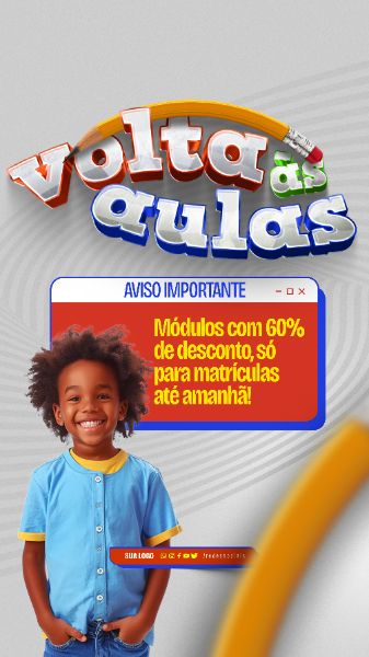 STORY - VOLTA AS AULAS - AVISO IMPORTANTE