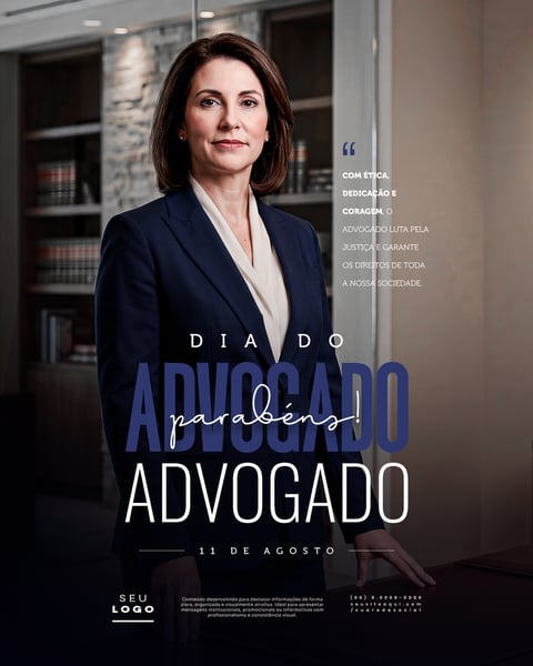 DIA DO ADVOGADO 11 DE AGOSTO SOCIAL MEDIA PSD EDITÁVEL