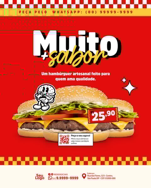 Hamburgueria Social Media PSD Editável