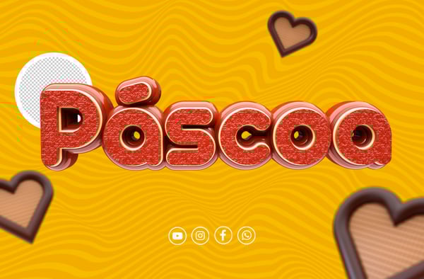 SELO 3D PÁSCOA PARA REDES SOCIAIS