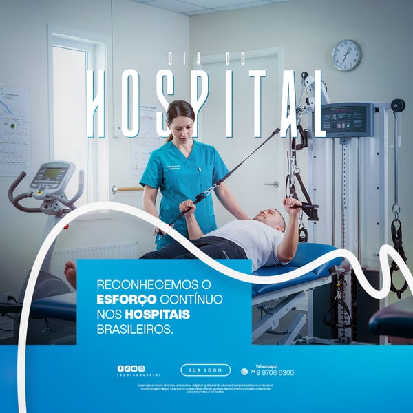 01 DE JULHO - DIA DO HOSPITAL - FLYER SOCIAL MEDIA PSD EDITÁVEL