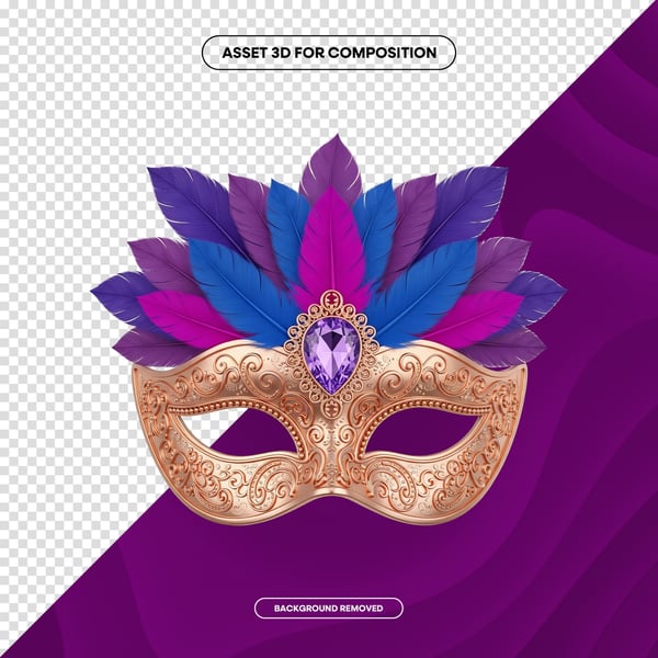 MÁSCARA DE CARNAVAL FESTA BRASIL PNG COMPOSIÇÃO 82 EDITADO
