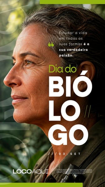 CELEBRAÇÃO DIA DO BIÓLOGO 03 SETEMBRO SOCIAL MEDIA FLYER PSD EDITÁVEL STORY