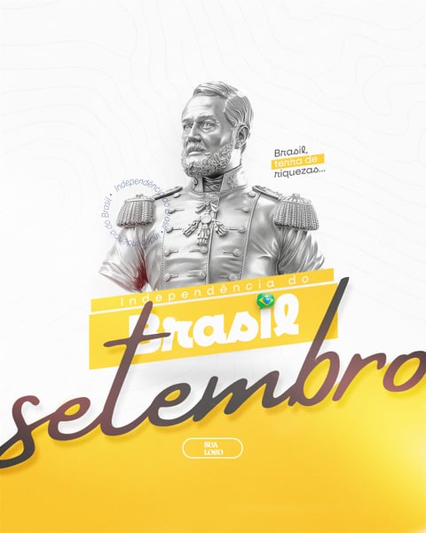 07 DE SETEMBRO DIA DA INDEPENDÊNCIA DO BRASIL SOCIAL MEDIA PSD EDITÁVEL