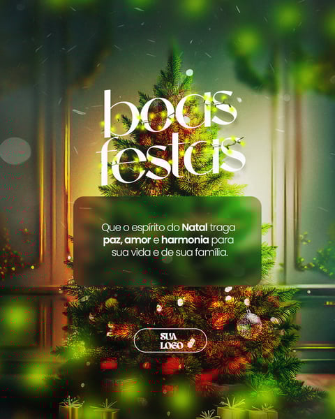 FELIZ NATAL 25 DE DEZEMBRO AVISO INFORME HORÁRIO COMUNICADO SOCIAL MEDIA PSD EDITÁVEL